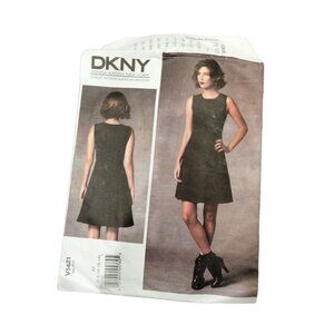 Vogue DKNY Donna Karan Sewing Pattern 1421 Sleeveless Dress Sz 6-10 CUT